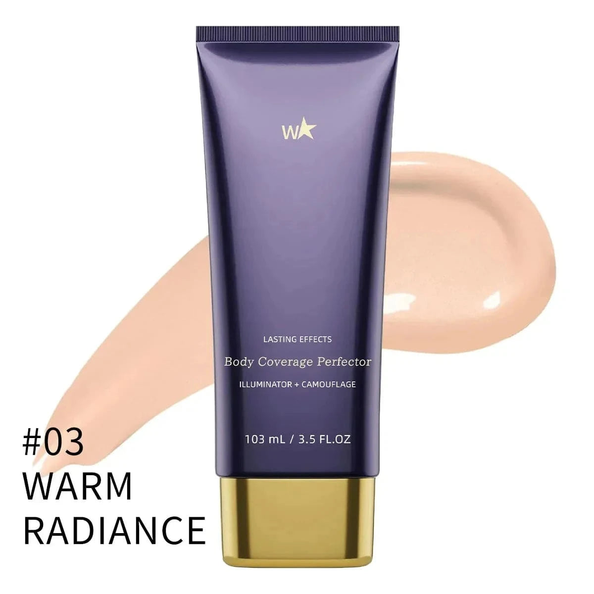 Aqua waterproof body concealer by Blend Cosmetics on legs, covering scars, spots, varicose veins, and tattoos for flawless skin.