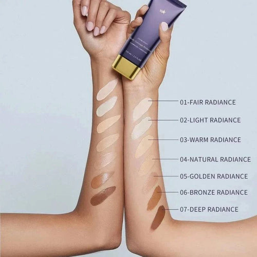 Aureza Blend Cosmetics waterproof body concealer for legs and body, covering scars, spots, varicose veins, and tattoos.