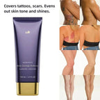 Aureza Shop Waterproof Body Concealer covering scars, spots, varicose veins, and tattoos on legs and body with natural blending.