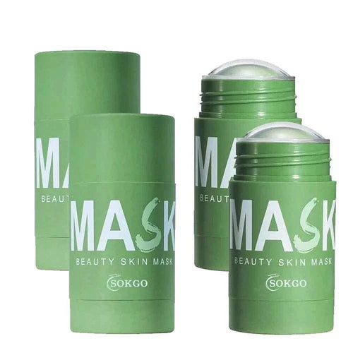 Green Tea Purifying Clay Face Mask by Aurenza Shop, showing the jar of blackhead remover and oil control face mask.