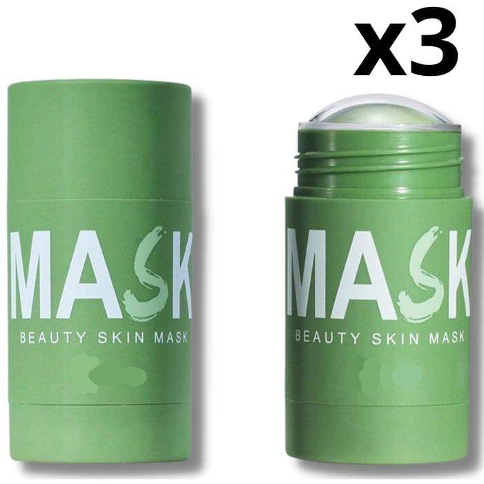 Green tea purifying clay face mask by Aurenza Shop, oil control and blackhead remover for clear, refreshed skin.