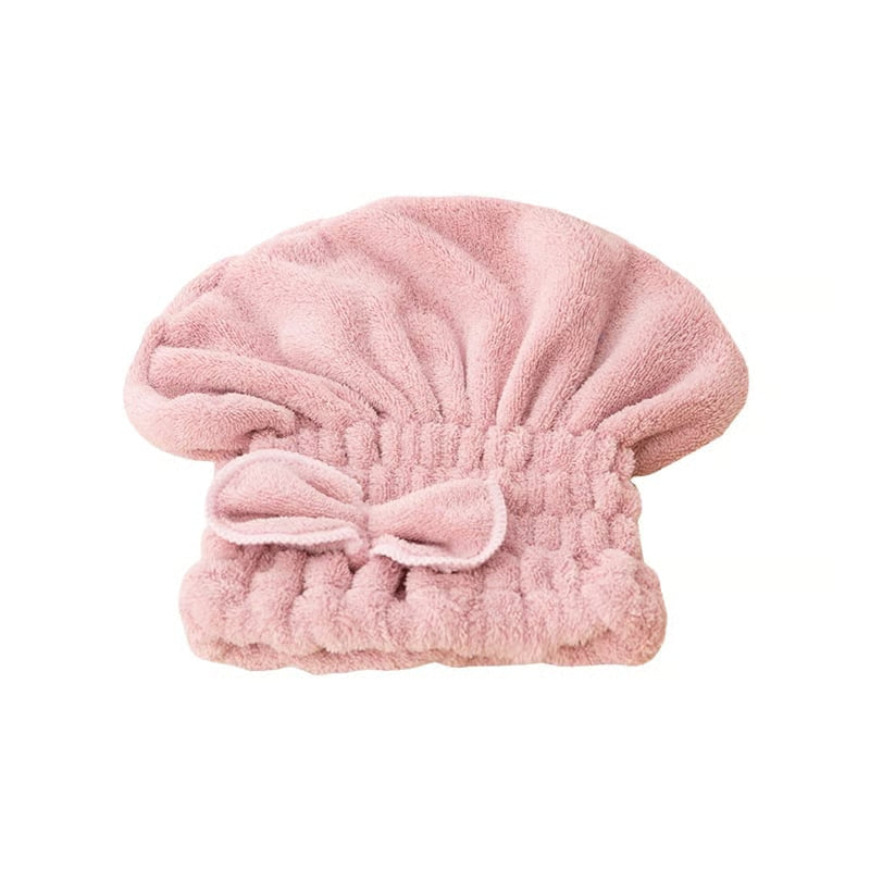 Aurenza Shop microfiber hair drying cap in soft, absorbent fabric, designed to reduce hair damage and frizz during drying.