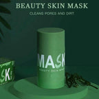 Aureza green clay face mask stick for deep cleansing, blackhead removal, and facial purifying treatment.