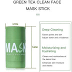 Aqua green clay face mask stick by Aurenza Shop for deep cleansing, blackhead removal, and purifying facial skincare.