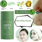 Green Aurenza Shop clay face mask stick for deep cleansing, blackhead removal, and purifying facial treatment.