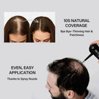 Aurenza Shop hair building fibers kit for thinning hair, includes fibers for men and women, natural coverage and hair thickening.
