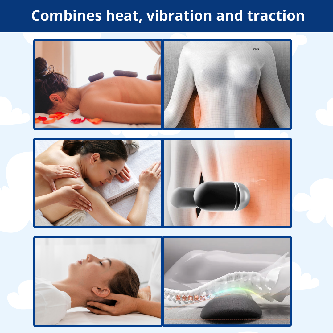 Portable Wireless Lumbar Support Back Massager Pillow