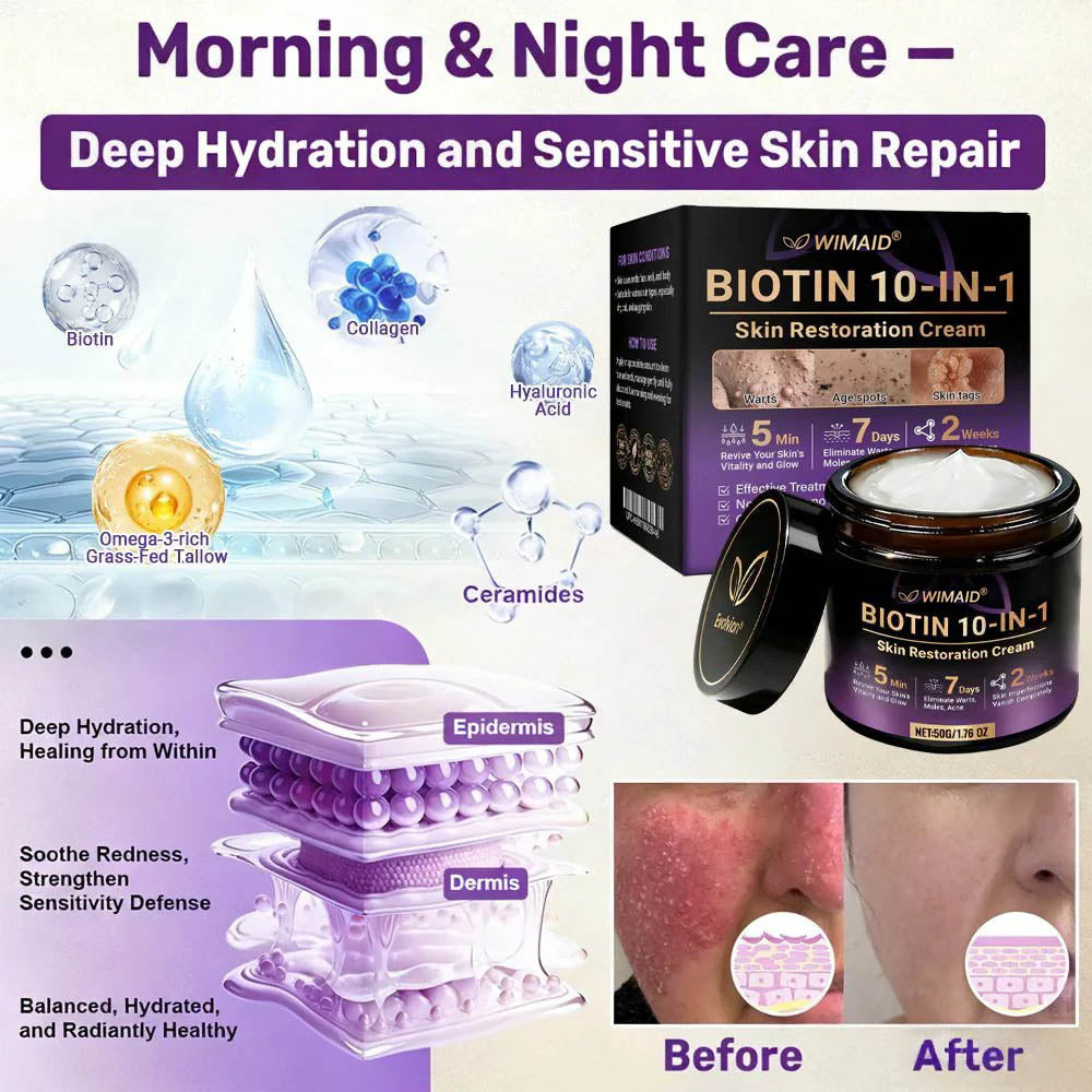 Made and Shipped from USA🍁WIMAID® Biotin 10-in-1 Skin Restoration Cream - Last Day Promotion: 75% OFF