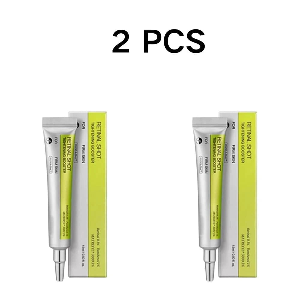 Korean Retinol Eye Cream by Aurenza Shop, exfoliating moisturizer that brightens skin and helps shrink pores, shown in a set of two.