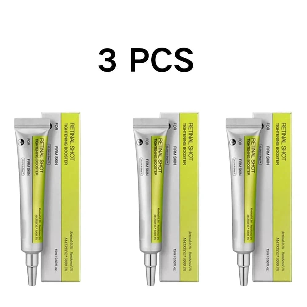 Aurenza Shop Korean Retinol Eye Cream with exfoliating moisturizer, brightening skin and shrinking pores in a three-pack.