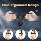 Men's silicone ring electric resonance massager with sleek design and adjustable settings, ideal for relaxation and muscle relief.