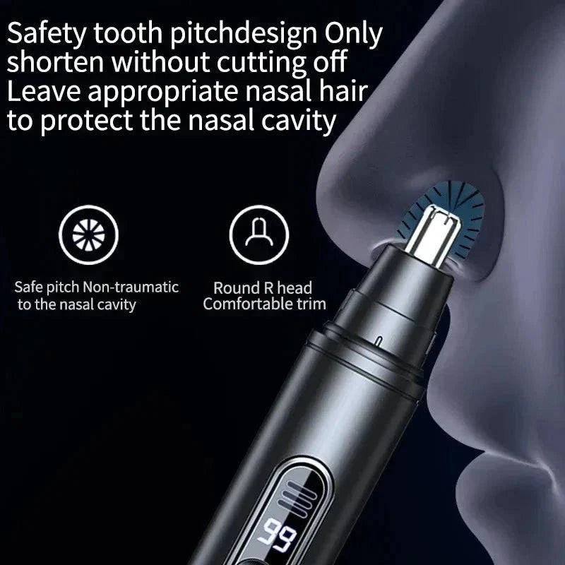 Aurenza Shop mini pocket nose hair trimmer for men and women, waterproof, portable painless clipper for nose, ears, and eyebrows.
