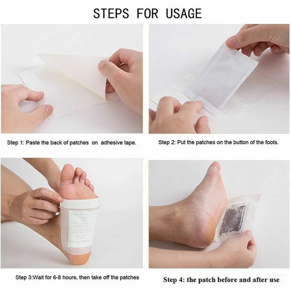 100pcs Foot Pads Toxins Fit Health Care Patch Cleanse Adhesive Slim
