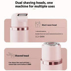 2 in 1 Dual Head Electric Lady Waterproof Shaver Razor For Women Private Area