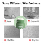 Green Clay Face Mask Clay Cleansing Mask Stick Facial Deep Blackhead Purifying