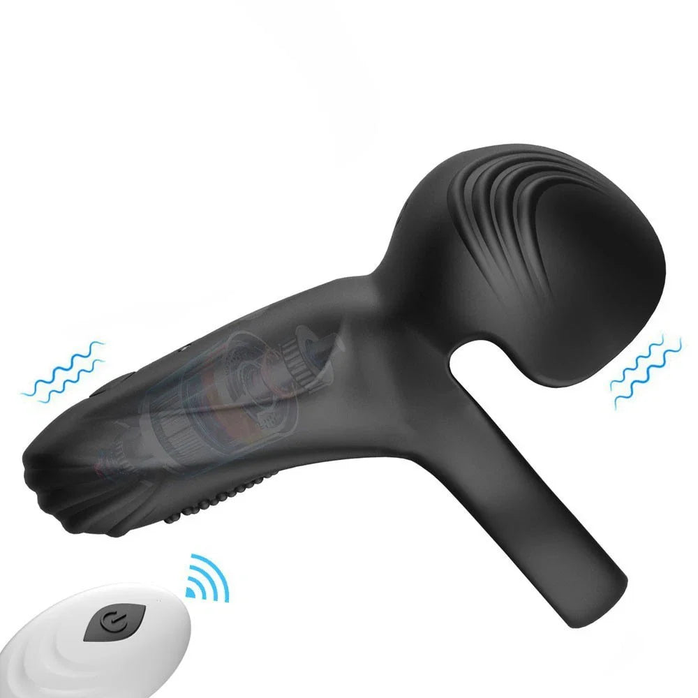 Mens Silicone Ring Resonance Electric Massager