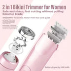 2 in 1 Dual Head Electric Lady Waterproof Shaver Razor For Women Private Area