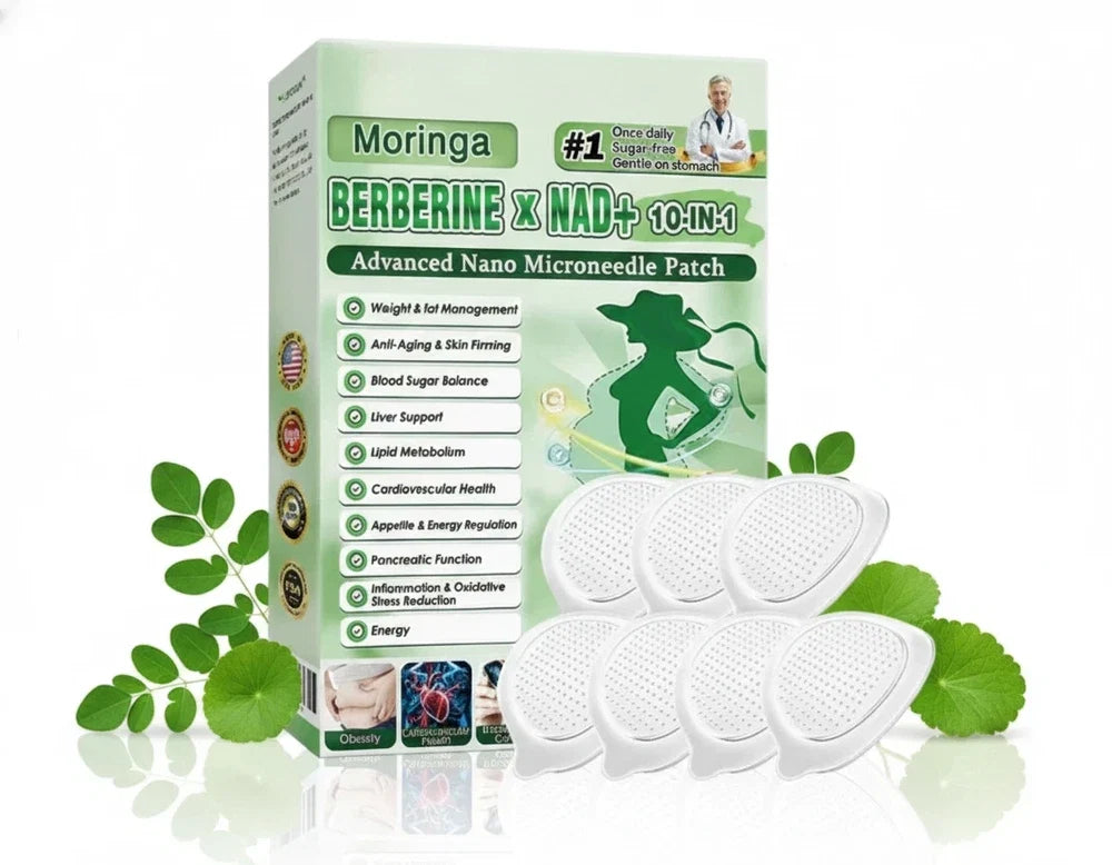 (BUY 1 GET 3) 1-5Boxes Moringa Berberine NAD+ Weight Loss Patches Advanced Nano Microneedle