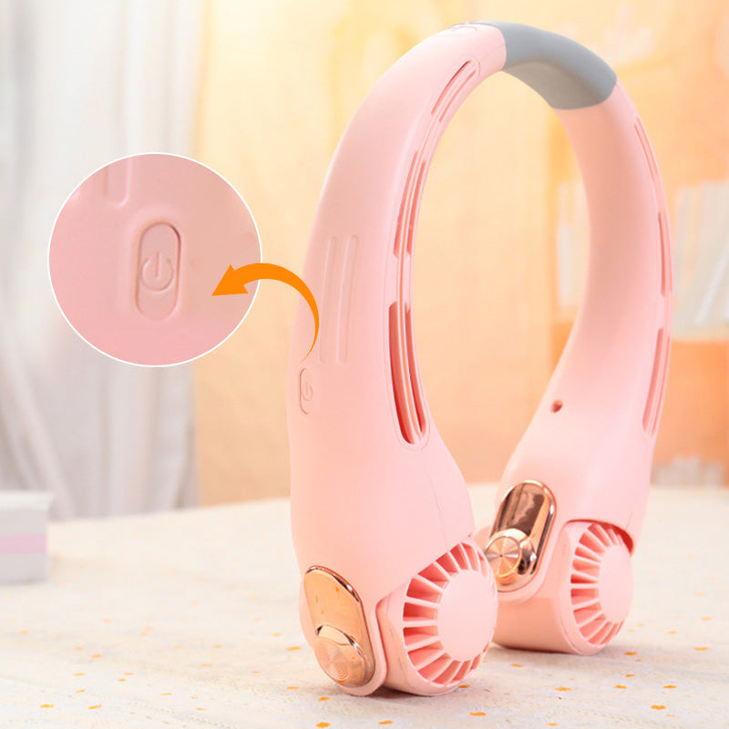 🥳2026 HOT SALE🥳💨 50% OFF!🍃 Neck Air Conditioner Fan – Ultra‑quiet, 360° rotating, 3 speeds. Hands‑free cooling, long battery. Summer essential! 😎🌬️