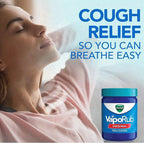 Vicks Vaporub ointment 1.76 oz jar with label, used for congestion relief and cold symptoms, by Vicks.